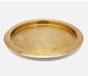 ATHENA, #DNR#, Matte Gold, Tropical Leaf, Round Tray, Stainless Steel.