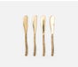DANELE,#DNR#, Polished Gold Cheese Spreaders, Set/4.