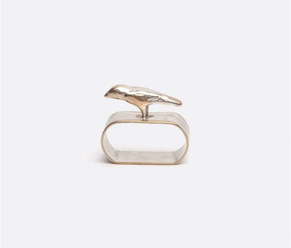 Hailey Napkin Ring Tarnished Silver 