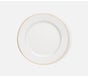 HANNAH, White Porcelain w/ Gold Trim, Dinner Plate, Pack/4