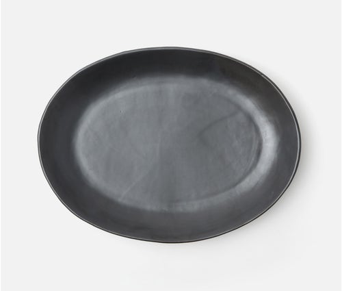 Marcus Black Glaze Oval Serving Platter