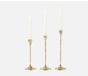 ALINA, Gold, Candle Holders, Hammered Brass, Set/3