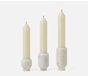 ETTA, White, Candle Holders, Marble, Set/3.