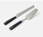 COLSON, Black/Polished Silver, 2-Piece Cake Serving Set, Stainless Steel/Acrylic, Boxed.