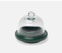 MARCUS, Dark Green Salt Glaze, Round Butter Dish, Glass, Stoneware, Pack/2.