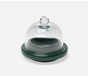 MARCUS, Dark Green Salt Glaze, Round Butter Dish, Glass, Stoneware, Pack/2.