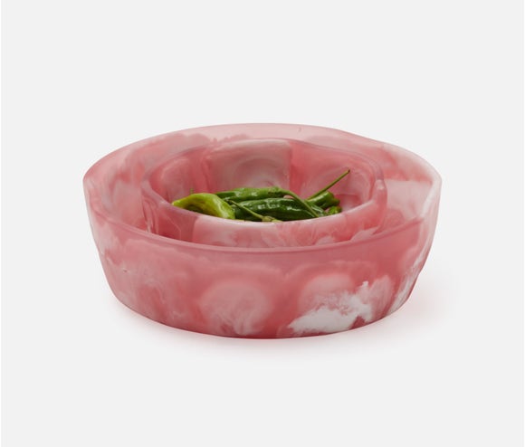 Beatrix Pink Swirled Serving Bowls