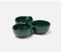 DESMOND, Dark Green Salt Glaze, Snack Bowl, Stoneware, Triple.