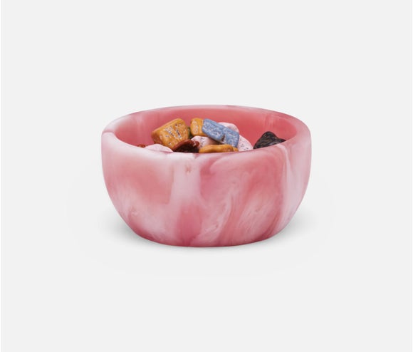 Hugo Pink Swirled Pinch Bowl