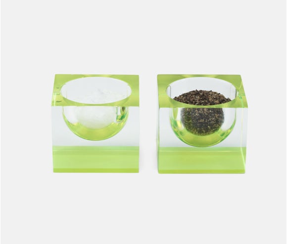 Jette Clear/Chartreuse Pinch Bowls